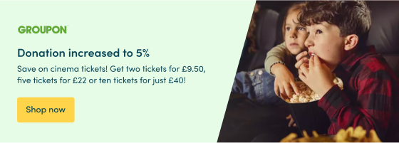 Save on cinema tickets! Get two tickets for £9.50, five tickets for £22 or ten tickets for just £40!